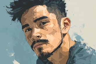 draw your amazing realistic vector portrait