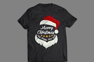 create eye catching christmas and halloween t shirt design