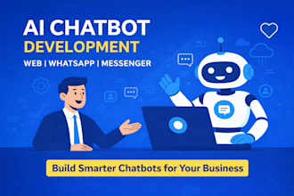 develop an ai chatbot for website, whatsapp, or messenger
