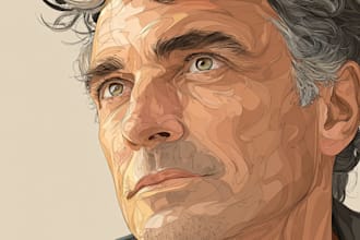 draw your photo into vactor cartoon portraits