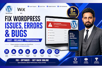 fix wordpress issues, errors, bugs, and quick wp support