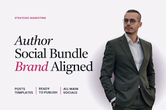 create premium author social media content bundle