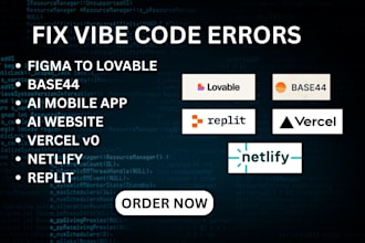 fix vibe code errors figma to lovable ai base44 vercel v0 replit nextjs reactjs