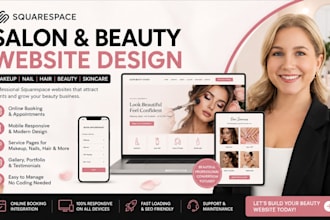 do squarespace salon website makeup, nail website online booking website