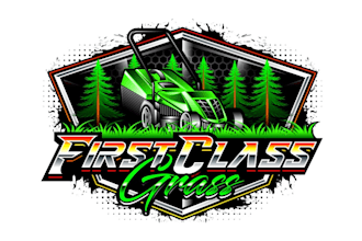 design a professional lawn care landscaping grass cutting logo