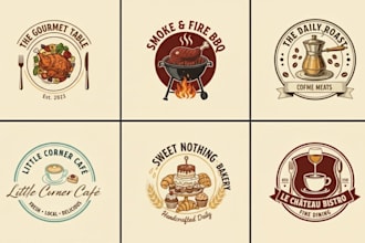 make modern starbuck , coffee shop, bar  restaurant logo branding for you