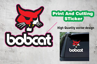 make cut lines or die cut lines for sticker and logo