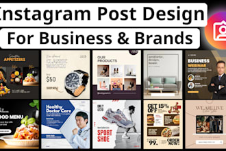 design eye catching and professional instagram posts for your brand