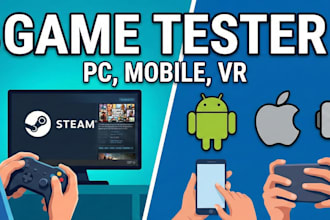 test, review, and beta test your game on steam, PC, and mobile devices