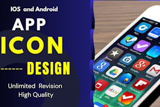 design modern app icon and ios, android app logo