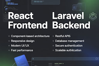 develop react typescript frontend with laravel backend