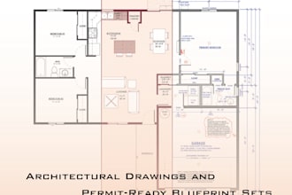draw floor plans and construction permit drawings