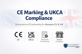 create eu and ukca declaration of conformity, ce marking for amazon compliance