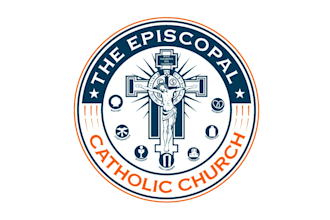 design catholic seal crest church ministry and religious logo