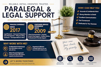 provide legal assistant and paralegal support