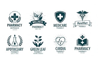 do modern medical, healthcare and pharmaceutical logo design