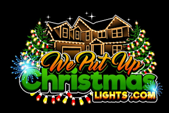 design luxury christmas light logo for your company