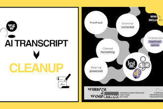 clean up and correct ai generated transcripts accurately