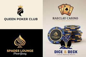 design elegant poker logo poker chip design for your business
