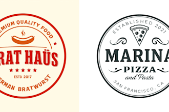 design food, bbq, cafe, coffee shop and restaurant logo