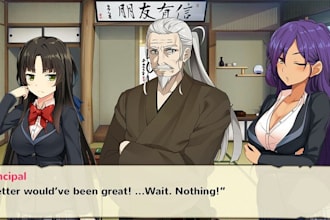 develop a visual novel game in renpy or unity with branching story