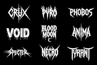 make lettering logo for band, dj, musician branding for you