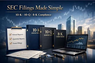 prepare and file sec 10k 10q  8k reports for public companies
