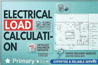 do professional electrical load calculation and sld design