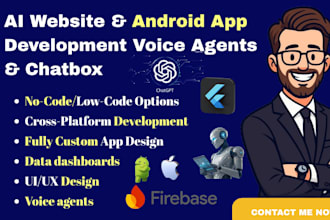 develop custom ai website mobile app voice agents chatbots app store deployment