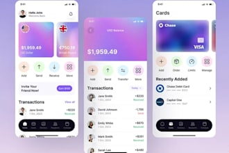 develop mobile bank app fintech app payment app wallet app