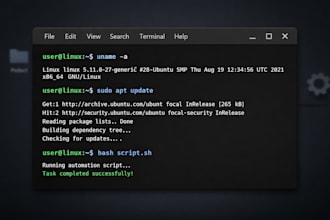 provide linux system support and basic automation