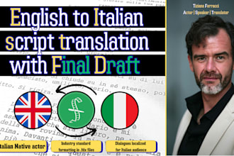 translate your script from english into italian with final draft