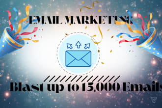 blast 15,000 email for book sales