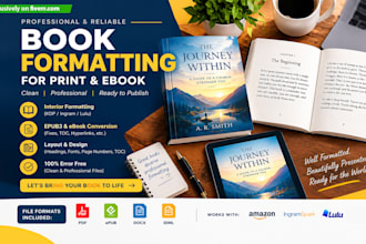format book for KDP, ingramspark, paperback, hardcover