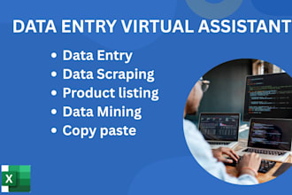 do data entry, data scraping, product listing