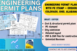 do engineering permit plan city permit pe stamp oregon colorado ohio alabama