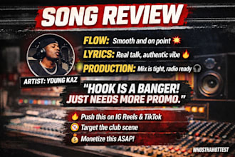 give you a detailed song review to promote your song