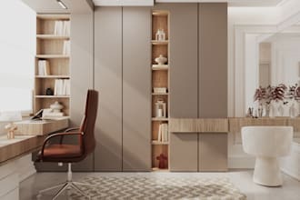 3d interior design with realistic day, night and custom lighting