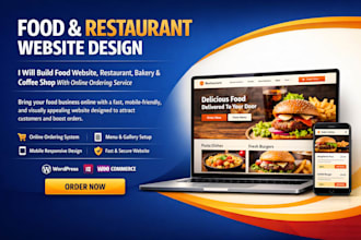 build food website restaurant bakery coffee shop with online ordering service