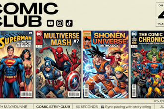 illustrate comic, anime, manga book covers