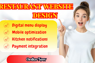 restaurant website design menu online ordering reservation booking integration