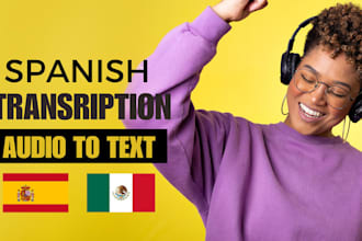 transcribe spanish audio or video to text
