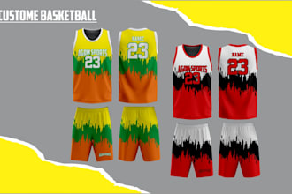 create professional 2d and 3d basketball and baseball mockup