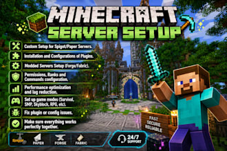setup your minecraft server with plugins, mods and full configuration