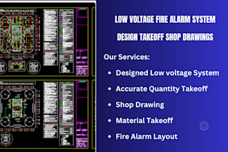 low voltage fire alarm system design takeoff shop drawings