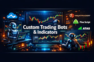 create ninja trader bot, trading strategy bot, pinescript bot, atas