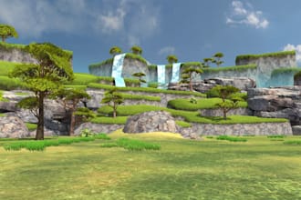 design 3d game environment in unity 3d or unreal engine5 level design map assets
