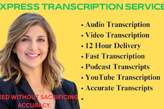 professionally transcribe legal, medical, and multimedia audio to text