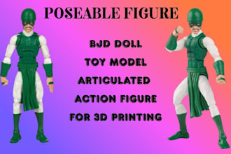 sculpt articulated action figure 3d articulated model for action figure printing