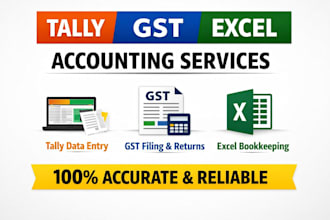 do tally data entry, gst accounting and excel bookkeeping
